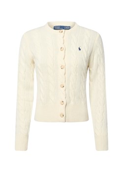 Polo Ralph Lauren Kardigan damski z zawartością kaszmiru Kobiety Kaszmir écru jednolity ze sklepu vangraaf w kategorii Swetry damskie - zdjęcie 185551830