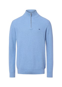 Fynch-Hatton Męska koszulka z dzianiny Mężczyźni Bawełna jasnoniebieski marmurkowy ze sklepu vangraaf w kategorii Swetry męskie - zdjęcie 185551831