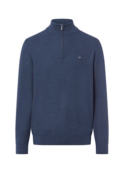 Fynch-Hatton Męska koszulka z dzianiny Mężczyźni Bawełna granatowy marmurkowy ze sklepu vangraaf w kategorii Swetry męskie - zdjęcie 185551832