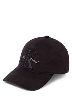 Calvin Klein Jeans Czapka męska Mężczyźni Bawełna czarny jednolity ze sklepu vangraaf w kategorii Czapki z daszkiem męskie - zdjęcie 185551891