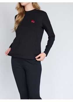 Reserved - Bawełniany longsleeve - czarny ze sklepu Reserved w kategorii Bluzki damskie - zdjęcie 185552562