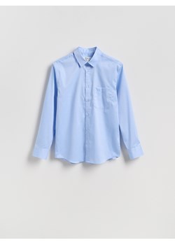 Reserved - Bawełniana koszula slim fit - jasnoniebieski ze sklepu Reserved w kategorii Koszule męskie - zdjęcie 185554440