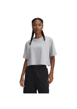 Damski t-shirt crop-top Under Armour UA Rival SS - szary ze sklepu Sportstylestory.com w kategorii Bluzki damskie - zdjęcie 185554781