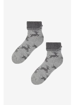 Marilyn szare ciepłe skarpetki damskie w renifery Angora Terry X31, Kolor szary, Rozmiar uniwersalny, Marilyn ze sklepu Primodo w kategorii Skarpetki damskie - zdjęcie 185555023