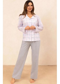 Rozpinana piżama damska szara plus size 727, Kolor szary, Rozmiar XXL, Regina ze sklepu Primodo w kategorii Piżamy damskie - zdjęcie 185555064