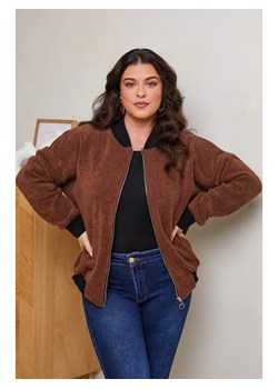 Curvy Lady Kurtka w kolorze brązowym ze sklepu Limango Polska w kategorii Kurtki damskie - zdjęcie 185555402