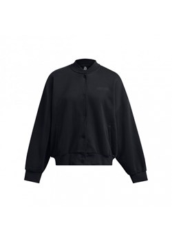 Damska kurtka przejściowa Under Armour UA Icon Flc Varsity Jkt - czarna ze sklepu Sportstylestory.com w kategorii Kurtki damskie - zdjęcie 185557791