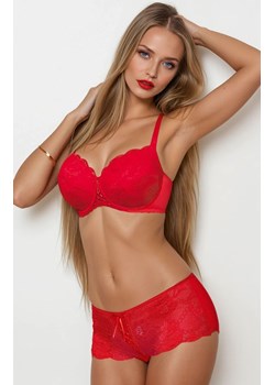 Czerwony koronkowy biustonosz push-up Cleo II, Kolor czerwony, Rozmiar 65C, PariPari Lingerie ze sklepu Intymna w kategorii Biustonosze - zdjęcie 185558110