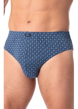 2-pack bawełniane slipy męskie MPC 945, Kolor turkusowy-wzór, Rozmiar M, Key ze sklepu Intymna w kategorii Majtki męskie - zdjęcie 185558281