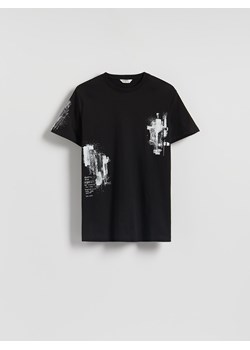 Reserved - T-shirt regular z nadrukiem - czarny ze sklepu Reserved w kategorii T-shirty męskie - zdjęcie 185559060