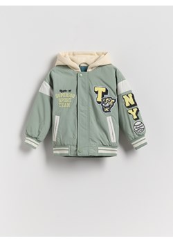 Reserved - Kurtka bomber oversize - jasnozielony ze sklepu Reserved w kategorii Kurtki chłopięce - zdjęcie 185559323
