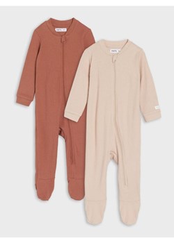 Sinsay - Śpiochy z prążkowanej dzianiny 2 pack - beżowy ze sklepu Sinsay w kategorii Odzież dla niemowląt - zdjęcie 185559923