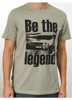 Sinsay - Koszulka z nadrukiem - zielony ze sklepu Sinsay w kategorii T-shirty męskie - zdjęcie 185559980