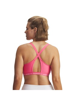 Biustonosz treningowy Under Armour UA Crossback Low Bra - różowy ze sklepu Sportstylestory.com w kategorii Biustonosze - zdjęcie 185561223