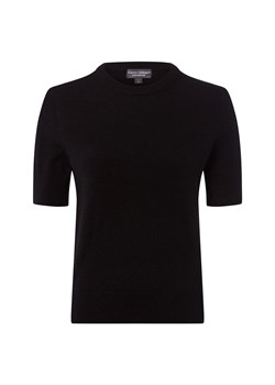 Franco Callegari Damska koszula z czystego kaszmiru Kobiety Kaszmir czarny jednolity ze sklepu vangraaf w kategorii Swetry damskie - zdjęcie 185561962