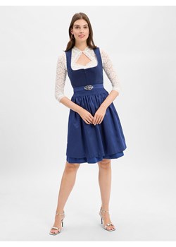 Krüger Dirndl Damska sukienka na co dzień Kobiety Sztuczne włókno indygo jednolity ze sklepu vangraaf w kategorii Sukienki - zdjęcie 185561974