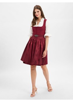 Krüger Dirndl Damski dirndl Kobiety bordowy jednolity ze sklepu vangraaf w kategorii Sukienki - zdjęcie 185561984
