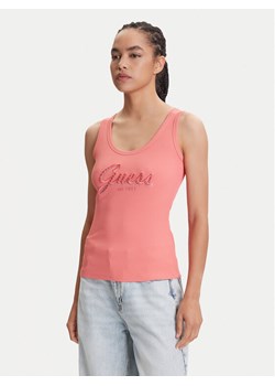 Guess Top W5YP00 KCXJ2 Różowy Regular Fit ze sklepu MODIVO w kategorii Bluzki damskie - zdjęcie 185564300