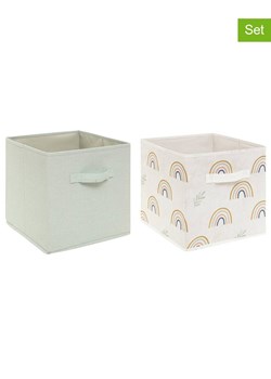 WellHome for Kids Pudełka (2 szt.) w kolorze zielono-kremowym ze wzorem - 29 x 29 x 29 cm - id: 17240296 - marki Wellhome For Kids - 185565572 WellHome for Kids Pudełka (2 szt.) w kolorze zielono-kremowym ze wzorem - 29 x 29 x 29 cm ze sklepu Limango Polska w kategorii Akcesoria i przechowywanie - zdjęcie 185565572
