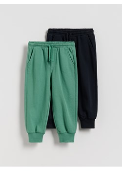 Reserved - Dresowe joggery 2 pack - zielony ze sklepu Reserved w kategorii Spodnie chłopięce - zdjęcie 185567294