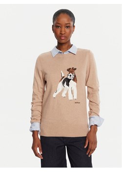 Barbour Sweter Fareham LKN1688BE12 Beżowy Regular Fit ze sklepu MODIVO w kategorii Swetry damskie - zdjęcie 185570582
