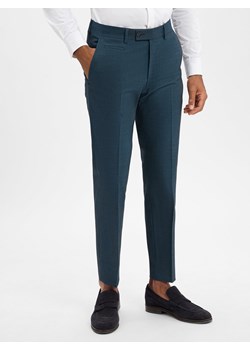 Strellson Spodnie - Maury Mężczyźni Slim Fit Sztuczne włókno petrol marmurkowy ze sklepu vangraaf w kategorii Spodnie męskie - zdjęcie 185572372