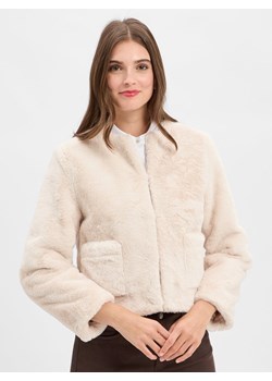 Marie Lund Damska kurtka ze sztucznego futra Kobiety piaskowy jednolity ze sklepu vangraaf w kategorii Kurtki damskie - zdjęcie 185572381