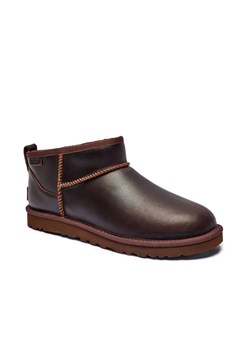 UGG Skórzane śniegowce CLASSIC ULTRA MINI | z dodatkiem wełny ze sklepu Gomez Fashion Store w kategorii Buty zimowe męskie - zdjęcie 185572412