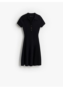 Mohito - Sukienka mini z kołnierzykiem polo - czarny ze sklepu Mohito w kategorii Sukienki - zdjęcie 185573304