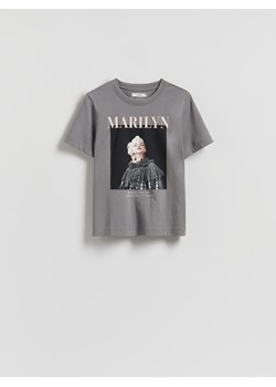 Reserved - T-shirt Marilyn Monroe - ciemnoszary ze sklepu Reserved w kategorii Bluzki damskie - zdjęcie 185574083