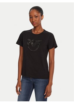 PINKO T-Shirt Quentin 100535 A2RN Czarny Regular Fit ze sklepu MODIVO w kategorii Bluzki damskie - zdjęcie 185575303