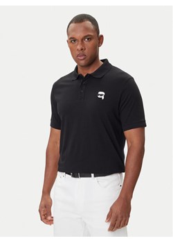 KARL LAGERFELD Polo 745710 500224 Czarny Regular Fit ze sklepu MODIVO w kategorii T-shirty męskie - zdjęcie 185579351