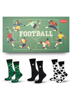 Skarpetki męskie kolorowe SOXO Football - 3 pary ze sklepu Sklep SOXO w kategorii Perfumy męskie - zdjęcie 185579480