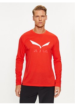 Salewa Koszulka techniczna Solidlogo Dry 27340 Czerwony Regular Fit ze sklepu MODIVO w kategorii T-shirty męskie - zdjęcie 185583481