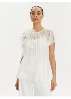 Nissa Bluzka TOP14978 Biały Regular Fit ze sklepu MODIVO w kategorii Bluzki damskie - zdjęcie 185583570