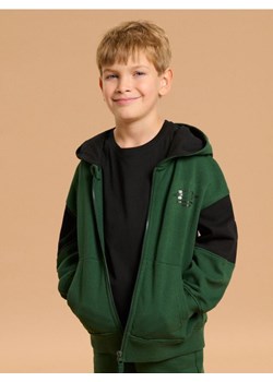 Sinsay - Bluza z kapturem i przeszyciami - zielony ze sklepu Sinsay w kategorii Bluzy chłopięce - zdjęcie 185584874