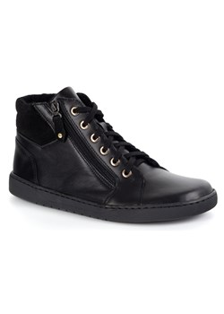 Damskie minimalistyczne buty skórzane zimowe barefoot 1293 czarne ze sklepu butyolivier w kategorii Półbuty damskie - zdjęcie 185584903