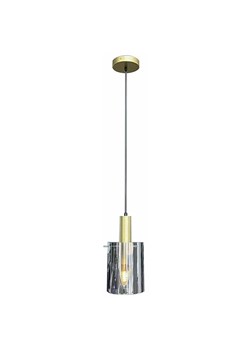 Złota lampa wisząca z metalu - K612-Arneco ze sklepu Edinos.pl w kategorii Lampy wiszące - zdjęcie 185585143