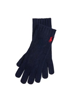 Polo Ralph Lauren Rękawiczki 455981440005 Granatowy ze sklepu MODIVO w kategorii Rękawiczki damskie - zdjęcie 185588551