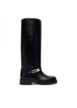 Elisabetta Franchi Oficerki SA-57B-56E2-V1050 Czarny - id: 0000305607034 - marki Elisabetta Franchi - 185588552 Elisabetta Franchi Oficerki SA-57B-56E2-V1050 Czarny ze sklepu MODIVO w kategorii Kozaki damskie - zdjęcie 185588552