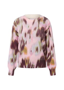 Nümph Sweter damski z dzianiny - Nuliani Kobiety drobna dzianina bakłażanowy wzorzysty ze sklepu vangraaf w kategorii Swetry damskie - zdjęcie 185589582