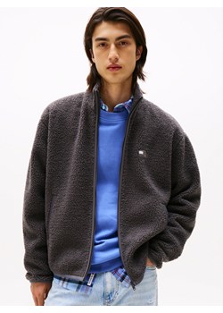Tommy Jeans Męska kurtka pluszowa Mężczyźni antracytowy jednolity ze sklepu vangraaf w kategorii Kurtki męskie - zdjęcie 185589601
