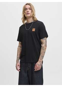Jack & Jones Koszulka męska - JJBrandy Mężczyźni Bawełna czarny jednolity ze sklepu vangraaf w kategorii T-shirty męskie - zdjęcie 185589612