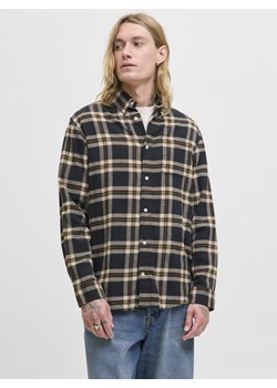 Jack & Jones Męska koszula casual - JJeClassic Mężczyźni Regular Fit Bawełna czarny w kratkę ze sklepu vangraaf w kategorii Koszule męskie - zdjęcie 185589613