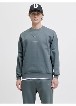 Jack & Jones Bluza męska - JJEsoho Mężczyźni Materiał dresowy niebieski jednolity ze sklepu vangraaf w kategorii Bluzy męskie - zdjęcie 185589620