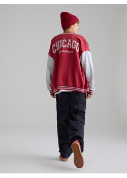 Reserved - Bluza bomber oversize - czerwony ze sklepu Reserved w kategorii Bluzy chłopięce - zdjęcie 185590841