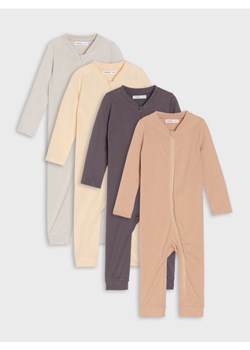 Sinsay - Pajacyki 4 pack - kremowy ze sklepu Sinsay w kategorii Body niemowlęce - zdjęcie 185591873