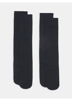 Sinsay - Prążkowane skarpetki 2 pack - czarny ze sklepu Sinsay w kategorii Skarpetki damskie - zdjęcie 185591914