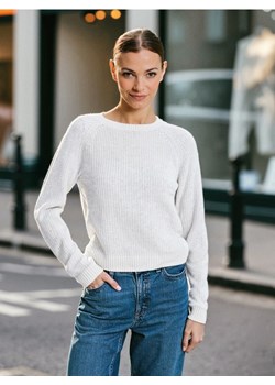 Sinsay - Basic sweter z długimi rękawami - kremowy ze sklepu Sinsay w kategorii Swetry damskie - zdjęcie 185591921