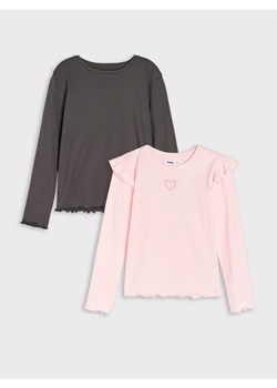 Sinsay - Koszulki z długimi rękawami 2 pack - wielobarwny ze sklepu Sinsay w kategorii Bluzki dziewczęce - zdjęcie 185592020